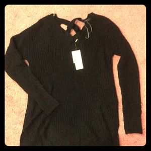 Lace Up back sweater